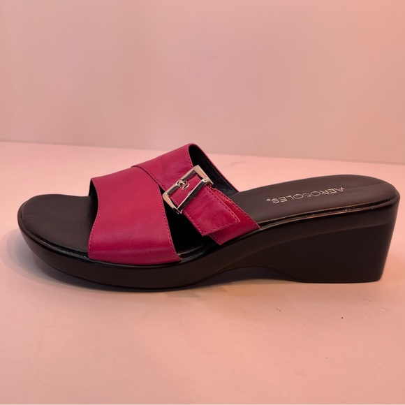 Aerosoles Slip on Sandal Platform Mules Open Toe in Pink Women’s Size 9B - Picture 8 of 12